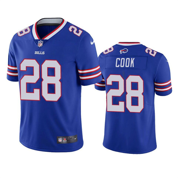 Men's Buffalo Bills #28 James Cook Blue Vapor Untouchable Limited Stitched Jersey Men's Buffalo Bills #28 James Cook Blue Vapor Untouchable Limited Stitched Jersey